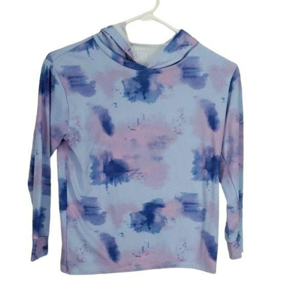 Poof Girl Tye Dye long sleeve large hoodie shirt